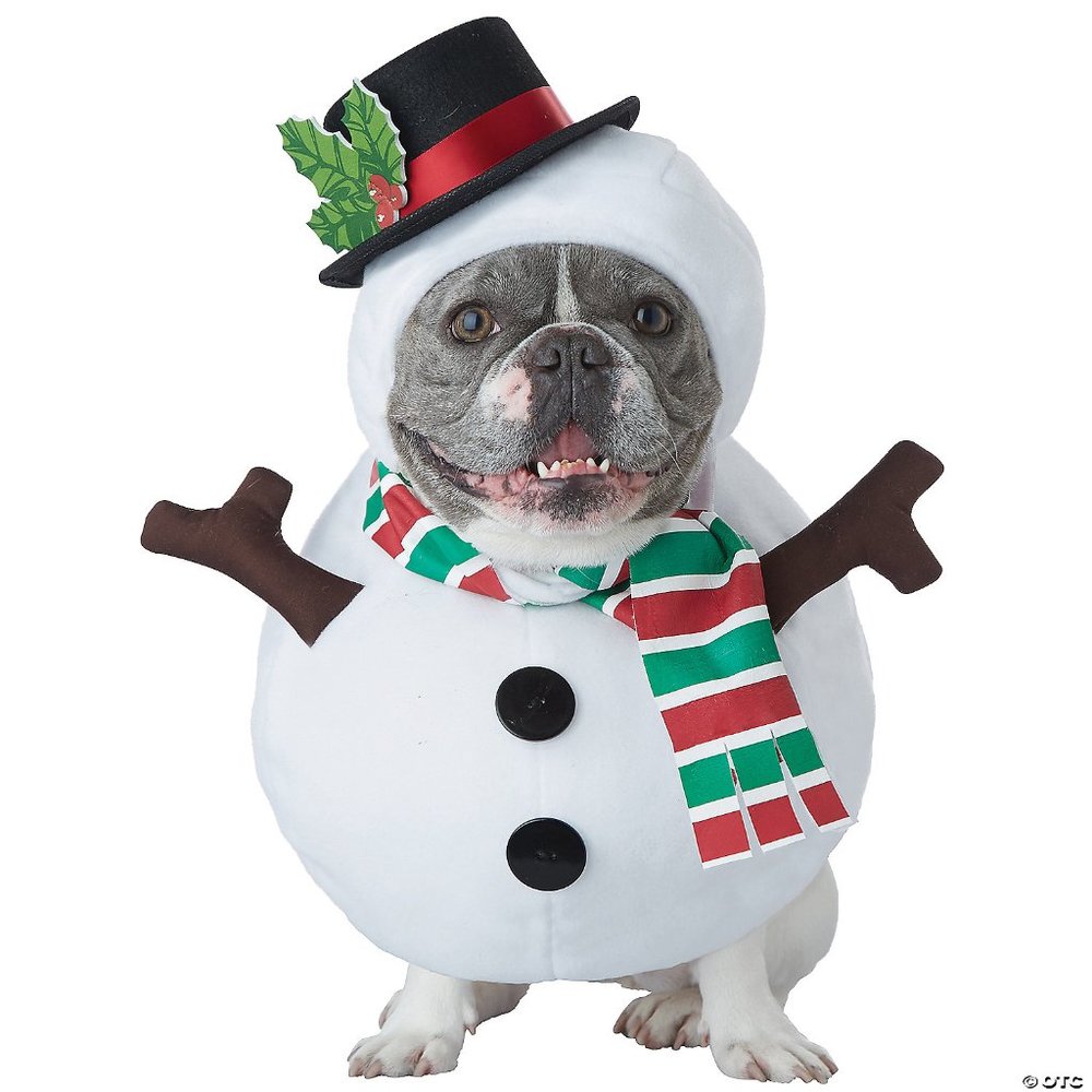 Snowman Dog Costume Size Medium